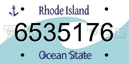 6535176 Rhode Island License Plate