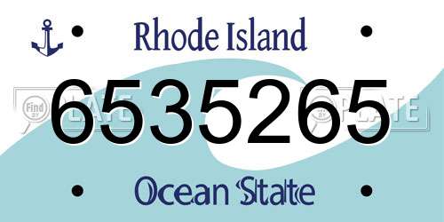 6535265 Rhode Island License Plate