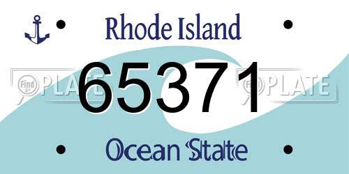 65371 Rhode Island License Plate