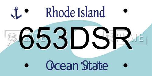 653DSR Rhode Island License Plate
