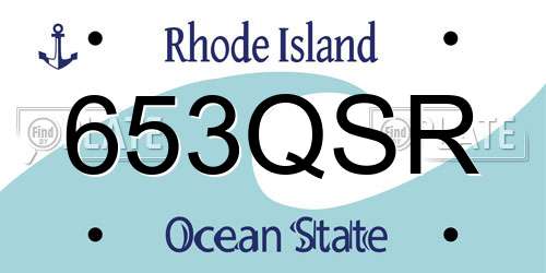 653QSR Rhode Island License Plate