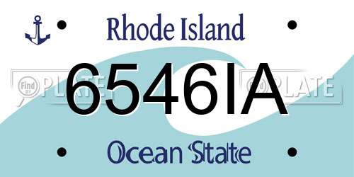 6546IA Rhode Island License Plate
