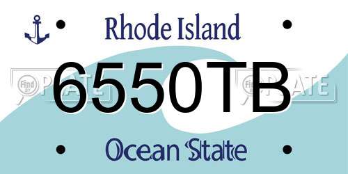 6550TB Rhode Island License Plate