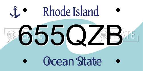 655QZB Rhode Island License Plate