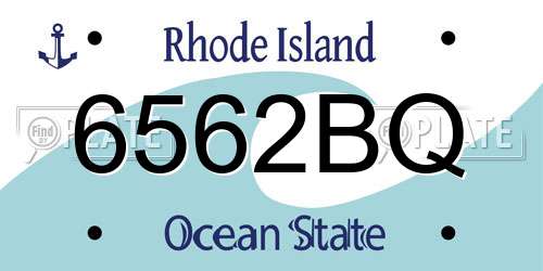 6562BQ Rhode Island License Plate