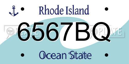 6567BQ Rhode Island License Plate