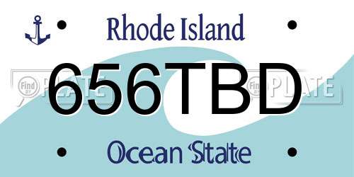 656TBD Rhode Island License Plate