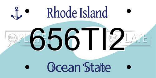 656TI2 Rhode Island License Plate