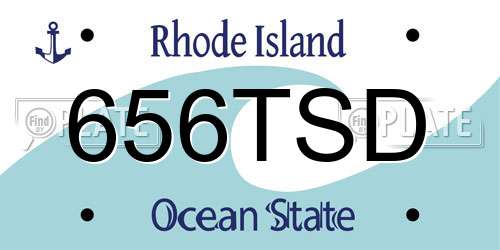 656TSD Rhode Island License Plate