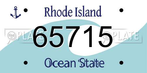 65715 Rhode Island License Plate