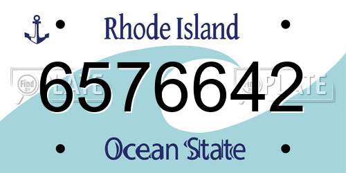 6576642 Rhode Island License Plate
