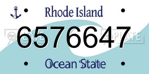 6576647 Rhode Island License Plate