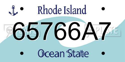 65766A7 Rhode Island License Plate