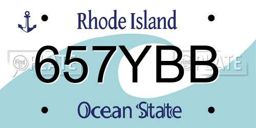 657YBB Rhode Island License Plate