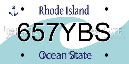 657YBS Rhode Island License Plate