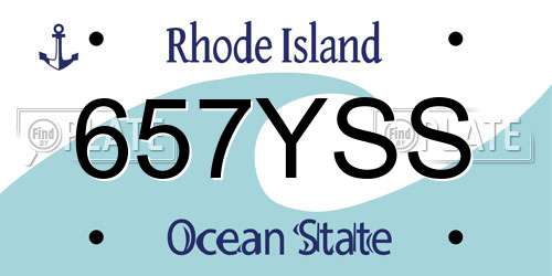 657YSS Rhode Island License Plate