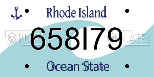 658I79 Rhode Island License Plate
