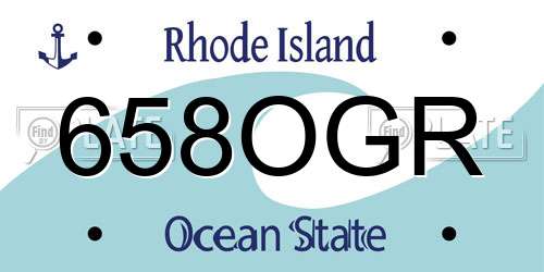 658OGR Rhode Island License Plate