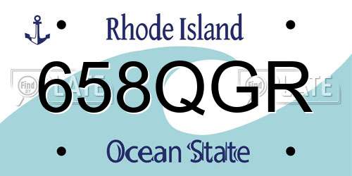 658QGR Rhode Island License Plate
