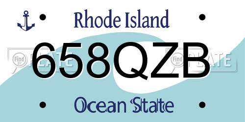 658QZB Rhode Island License Plate