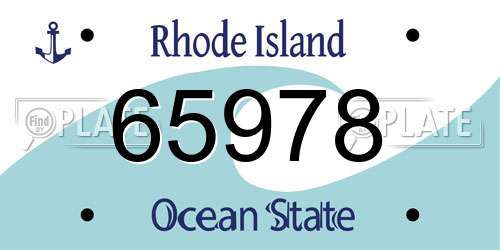 65978 Rhode Island License Plate