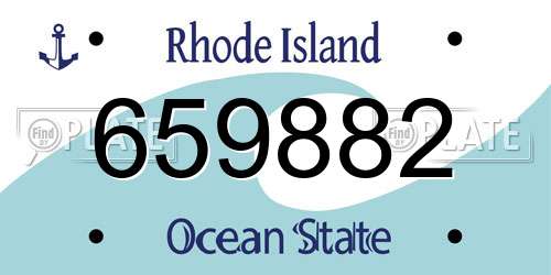 659882 Rhode Island License Plate