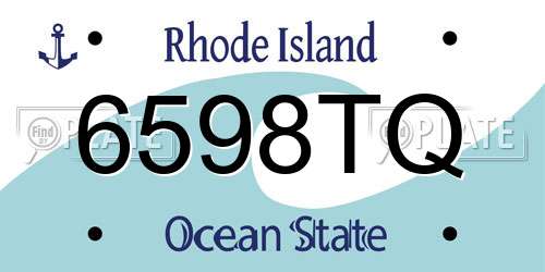 6598TQ Rhode Island License Plate