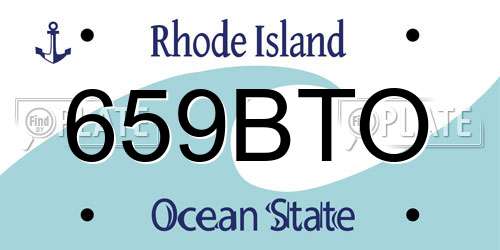 659BTO Rhode Island License Plate