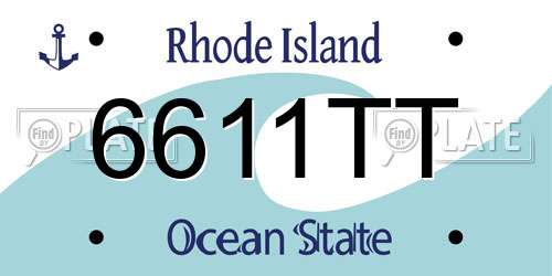 6611TT Rhode Island License Plate