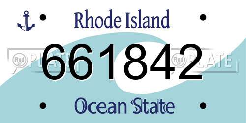 661842 Rhode Island License Plate