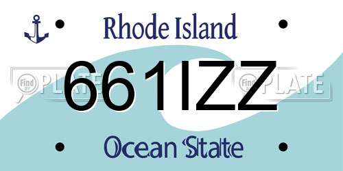 661IZZ Rhode Island License Plate