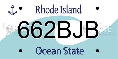 662BJB Rhode Island License Plate