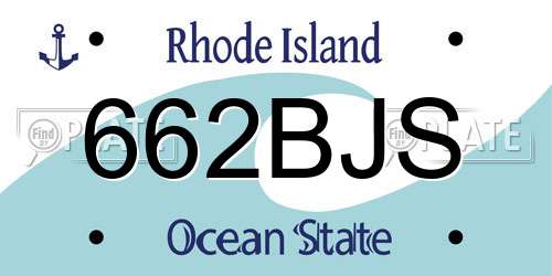 662BJS Rhode Island License Plate