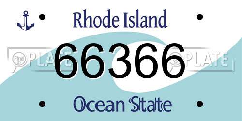 66366 Rhode Island License Plate