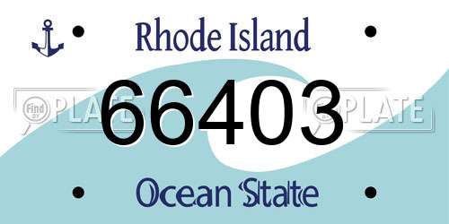 66403 Rhode Island License Plate