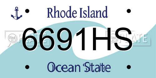 6691HS Rhode Island License Plate