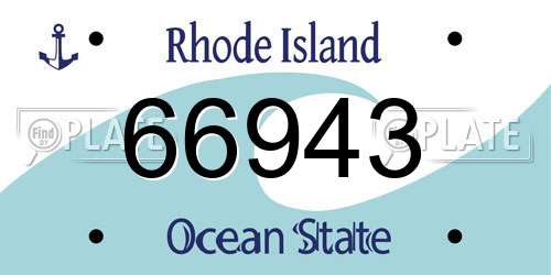 66943 Rhode Island License Plate