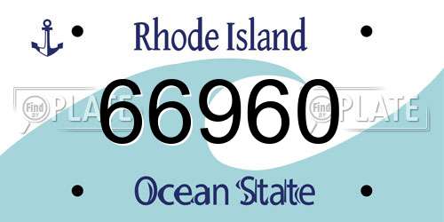 66960 Rhode Island License Plate