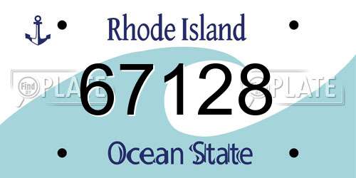 67128 Rhode Island License Plate