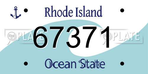 67371 Rhode Island License Plate