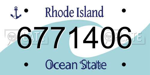 6771406 Rhode Island License Plate