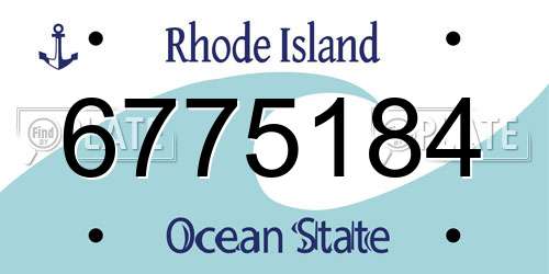 6775184 Rhode Island License Plate