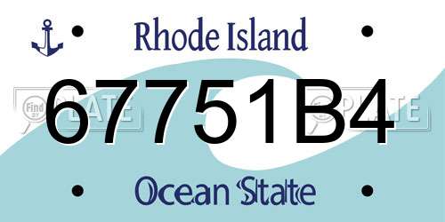 67751B4 Rhode Island License Plate