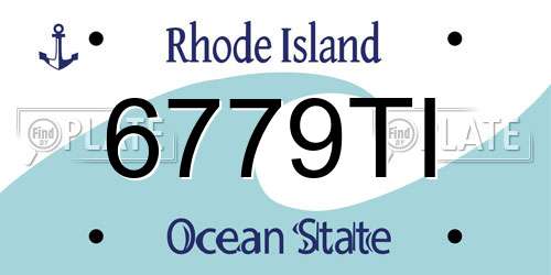 6779TI Rhode Island License Plate