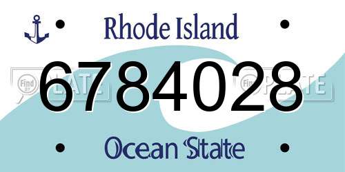 6784028 Rhode Island License Plate