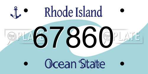 67860 Rhode Island License Plate