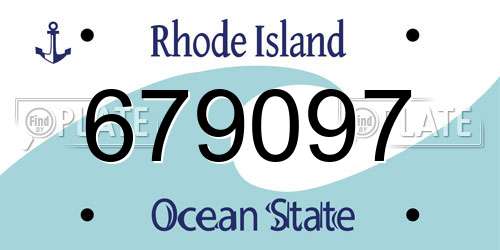 679097 Rhode Island License Plate