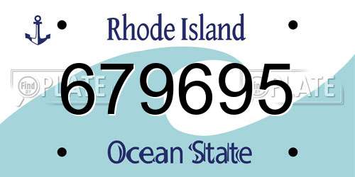 679695 Rhode Island License Plate