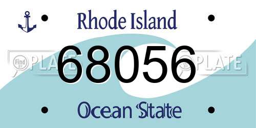 68056 Rhode Island License Plate