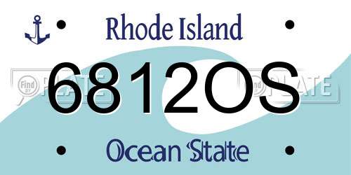 6812OS Rhode Island License Plate
